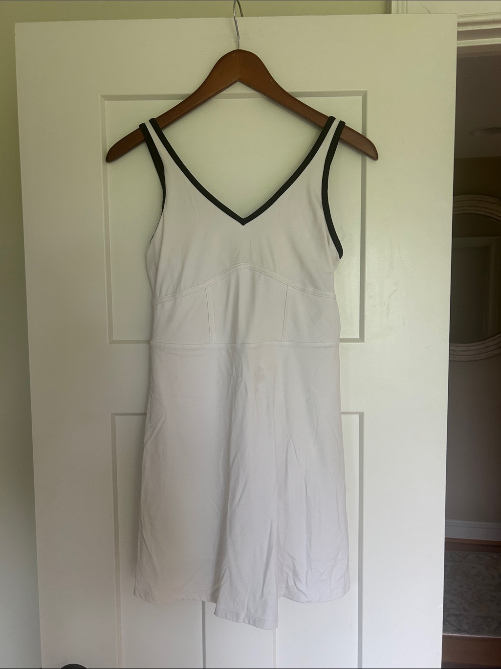 Gilly Hicks White Mini Dress With Black Trim